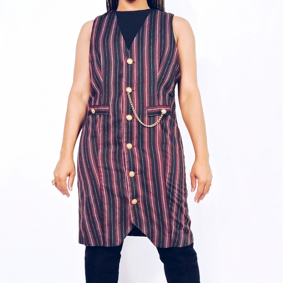 Striped Jacket Dress - Picture 3 of 8